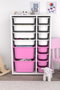 Hanah Home Armario Multiusos Blanco y Rosa